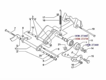 РЕЗИНОВАЯ ВТУЛКА ДЛЯ ПОВОРОТНЫХ РЫЧАГОВ PIAGGIO X9 X8 XEVO VESPA 125