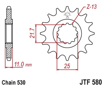 Комплект DID 530 VX Yamaha FZ6 S2/ABS 2007-2010 гг.