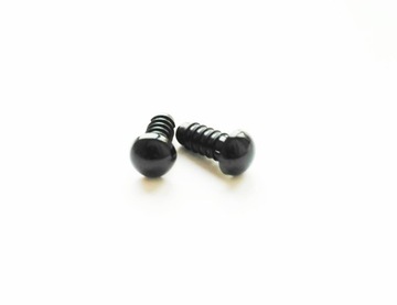 2 pary oczy zaciskowe 8mm czarne plastikowy zacisk