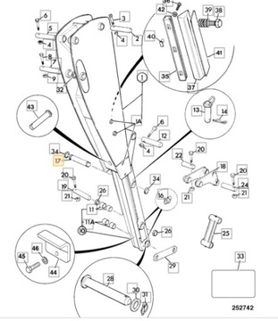 Задний штифт JCB 3CX 4CX 811/90585