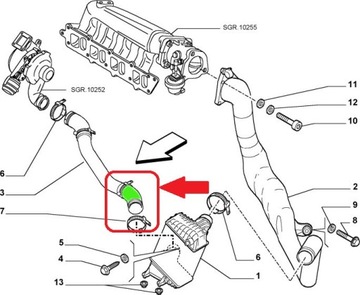 TRUBKA TURBO INTERCOOLER FIAT STILO 1.9 51718041