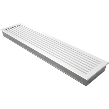 Каминная вентиляционная решетка GRATKI FRESH 17x70 Solid White с жалюзи