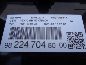 JUMPY EXPERT PROACE PŘÍSTROJOVÁ DESKA BUDÍKY 9822470480 ANG