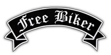 Naszywka szarfa Free Biker - dla Motocyklisty HAFT