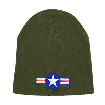 CZAPKA ZIMOWA DOKERKA LOGO US AIR FORCE OLIVE