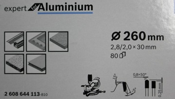 Пильное полотно BOSCH Widia 260 80 EXPERT ALUMINIUM