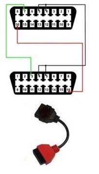 адаптер 16-контактный multiecuscan alfaobd fiat A2