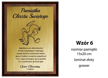 Prezent na chrzest święty Pamiątka chrztu grawer