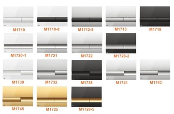 AlcaPLAST Przycisk WC Czarny/Chrom-MAT M1728-2