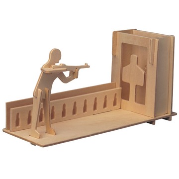 PUZZLE DREWNIANE 3D PIÓRNIK ORGANIZER STRZELECTWO