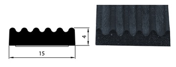 Уплотнитель оконный СД-51 15х4 ЧЕРНЫЙ