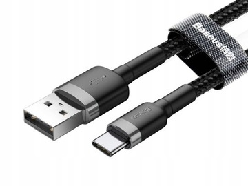 КАБЕЛЬ BASEUS С КЕВЛАРОВОЙ ПЛИТКОЙ 3A 50 см USB TYP C USB-C