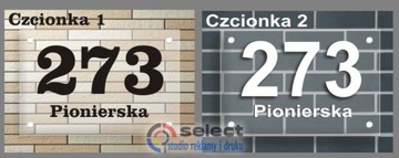 АДРЕСНАЯ ТАБЛИЧКА НОМЕР ДОМА 30х25 из ПЛЕКСИ 5мм ПРОСТАВКИ, ДОСКА