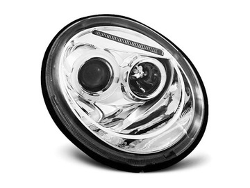 SVĚTLA PŘEDNÍ VW NEW BEETLE CHRÓM LED ANGLIE DIODOVÉ