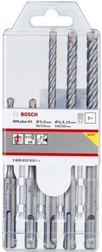 BOSCH 5 WIERTEŁ SDS-Plus plus-5X + MIARA 5M BOSCH