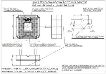 ЗАДНИЙ ГАБАРИТНЫЙ ФОНАРЬ WAŚ W63/304