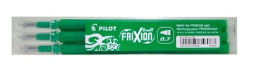 Wkład wymazywalny PILOT Frixion 0,7 mm zielony 3 sztuki
