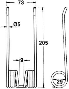 Пружина барабана для соломы Claas Markant 807297