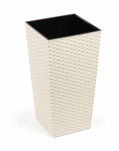 DONICZKA FINEZJA RATTAN Z WKŁADEM H57,30x30 KREM