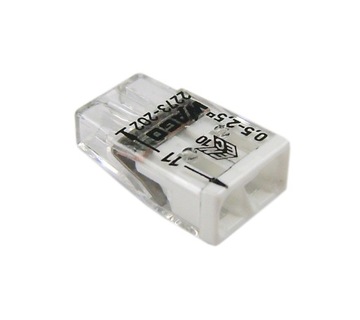 WAGO QUICK CONNECTOR ДВОЙНОЙ РАЗЪЕМ для коробок 2x0,5-2,5 мм² 50 шт.