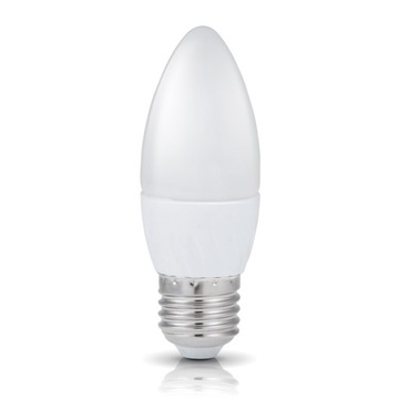 ŻARÓWKA LED 4,5W ~35W Świeczka E27 CIEPŁA BIAŁA