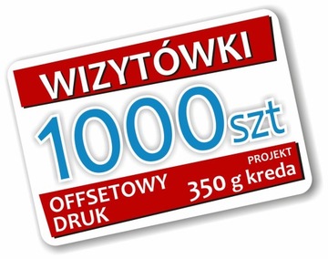 Wizytówki 1000 szt 350 g Foliowane Dwustronne