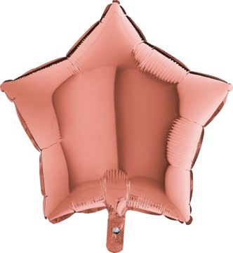 Balon foliowy GWIAZDKA ROSE GOLD RÓŻOWE ZŁOTO 45cm