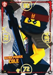 karta nr 24 Ultra Power Cole Lego Ninjago seria 3