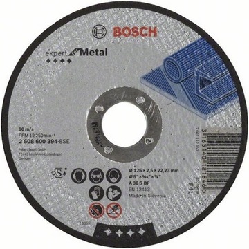 Tarcza tnąca prosta Expert for metal 125x2,5 BOSCH