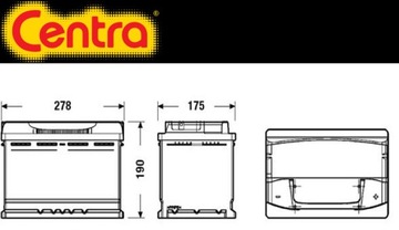 AKUMULATOR CENTRA FUTURA 77AH 760A 77Ah Produkcja LISTOPAD/GRUDZIEŃ 2023