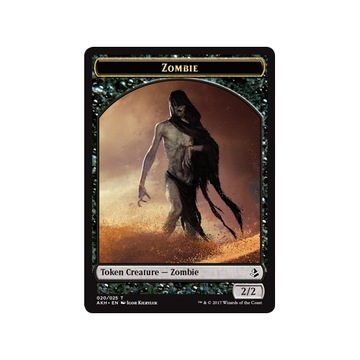 MTG 5x Zombie Token