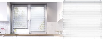 Żaluzja aluminiowa wewnętrzna pozioma 25 mm na okno/drzwi 95x130 cm KREMOWY