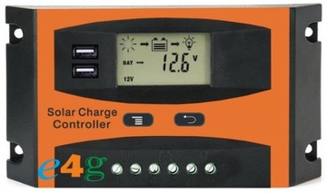 SOLARNY REGULATOR ŁADOWANIA 30A Panel 12V 24V USB