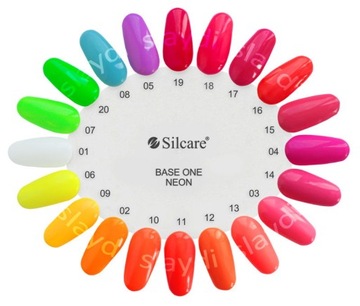 slay GEL BASE ONE silcare разноцветный пастельный неоновый красный