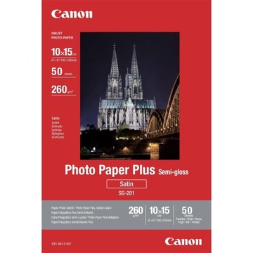 Papier foto Canon SG-201 10x15 260g/m2 50ar PÓŁMAT