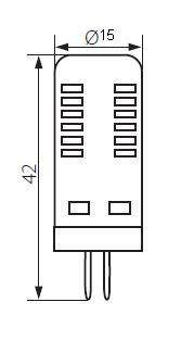 G4 СВЕТОДИОДНАЯ ЛАМПА 2Вт 12В 150лм ТЕПЛАЯ