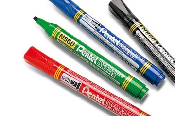 Перманентный маркер N860 Pentel RED стриженная лошадь