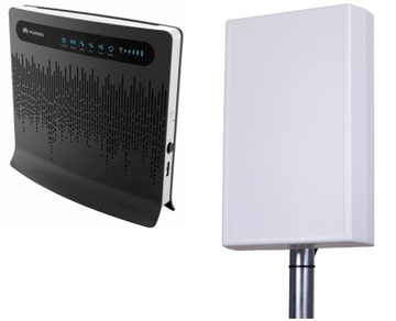 Zestaw router LTE Huawei B593 + MEGA ANTENA DUAL