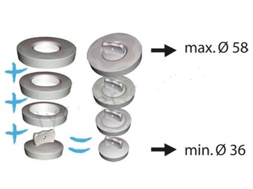 Универсальная пробка для раковины/ванны/умывальника 36-58мм.