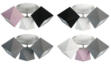 LAMPA PLAFON SALON LISTWA LED DIAMENTY-3 płomienna
