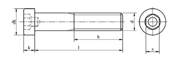 Винты с внутренним шестигранником M6 x 20, низкая головка, DIN 6912, 5 шт.