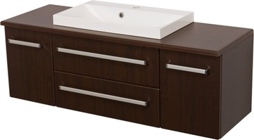 FOKUS meble łazienkowe wenge + umywalka 120cm