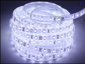 TAŚMA LED 5cm SMD 3528 LEDOWY BIAŁA Z WODOSZCZELNE