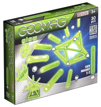 Klocki magnetyczne GEOMAG GLOW 30 ELEMENT GEO-335