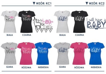 KOSZULKA CIĄŻOWA KC DLA PRZYSZŁEJ MAMY STYLOWA! XL