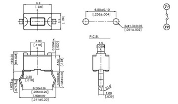 Микропереключатель микровыключатель 3,5х6мм 1мм 2pin -2 шт