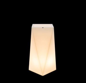 DONICA GEOMETRYCZNA LED ZIMNA DONICZKA PODŚWIETLANA 75 CM ZEWNĘTRZNA WEW.