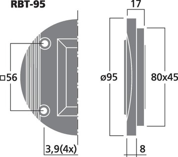 RBT-95 30 Вт 8 Ом IMG STAGE LINE ленточный динамик