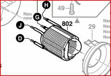 Статор Bosch — угловая шлифовальная машина GWS14-125C, CE