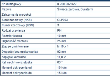 СВЕЧА НАкаливания BOSCH VW BORA GOLF PASSAT 1.9TDI